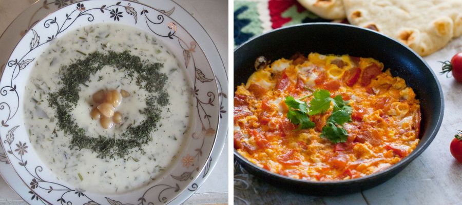 Pomidor Yumurta Dovga Sopa de yogur